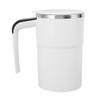 Automatischer Rührbecher 13oz Wiederaufladbar Intelligente Temperaturmessung Magnetischer Selbstmischbecher für Kaffee Weiß