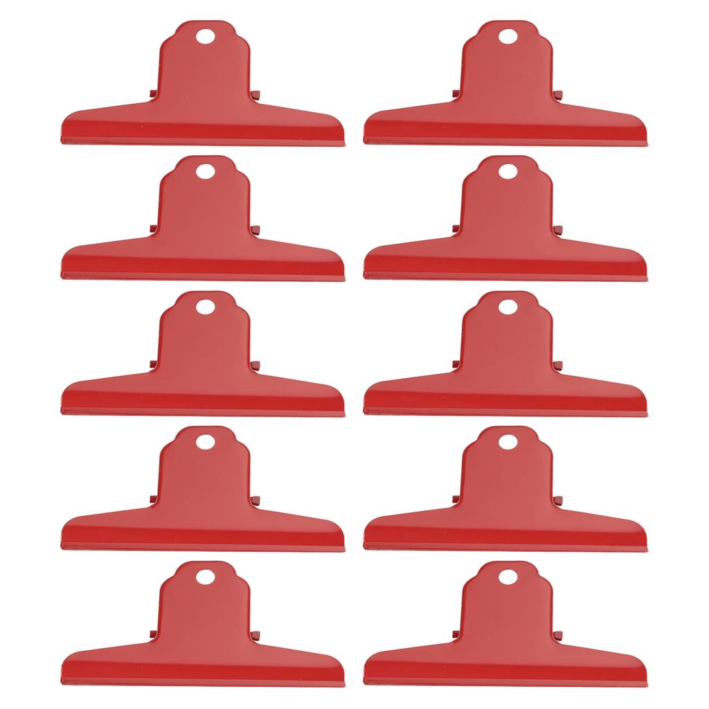 10pcs Metal Binder Clips Multipurpose Electroplating Rustproof Large Paper Clamps for Office School