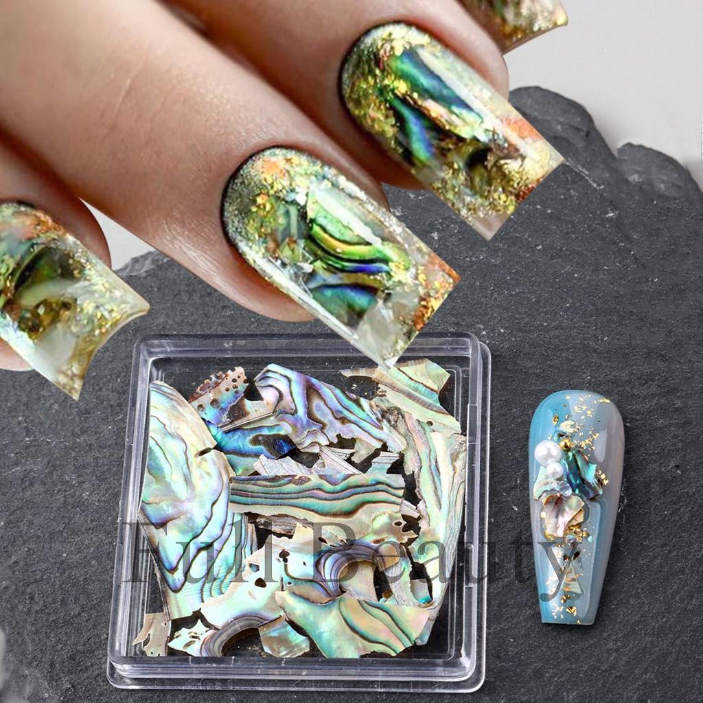 New nail art shell sequins ins ultra-thin abalone fragments shell box ornaments