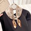 Foulard en soie imprimée mûrier motif léopard petit carré décoration printemps et automne foulard en soie professionnel foulard de cou mode 71cm