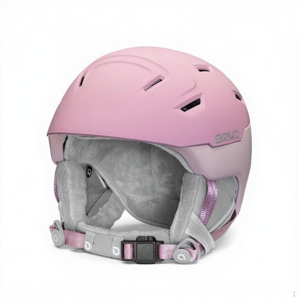 Ski Helmet, Breathable Warm Protective, Abs for Women L White