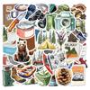 10/30/50/100pcs Vintage Watercolor Outdoor Travel Stickers Cartoon Aesthetic Art Decals DIY Laptop Skateboard Phone Sticker Toys