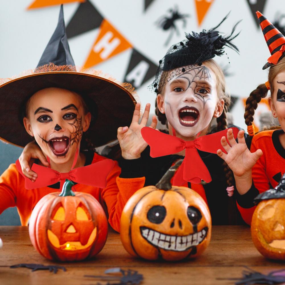 Red White Striped Hat Polyester Bright Stovepipe Tall Hat Bowtie Gloves Costume Lightweight Themed Party Headpiece For Kids