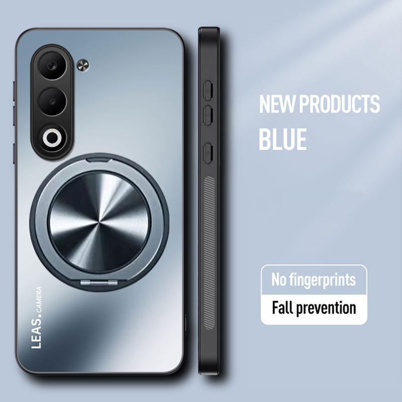 

Магнитный чехол для OPPO A5 Матовый Противоударный 360° Вращающийся Чехол-подставка с кольцом для OPPO A5X A5 Pro A3X A3 A2 A80 A60 A40 Жесткий чехол Oppo A5 синий