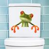 Frog Bathroom Toilet Sticker Waterproof Frosted PVC Material Frog Long-lasting Toilet Decorations Decals
