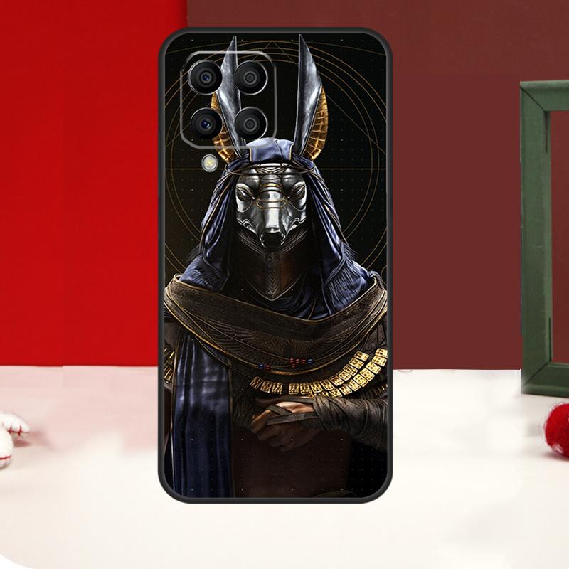 Égypte Néfertiti Anubis Ankh Étui Pour Samsung Galaxy M52 M32 M12 M54 M34 M14 M35 M56 M06 M55 M15 M11 M13 M16 M36 M31 M53