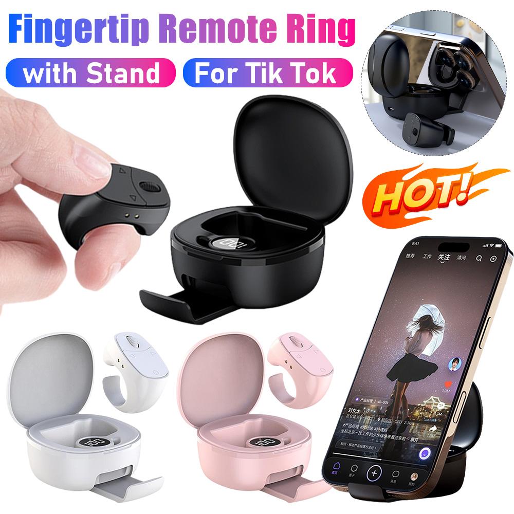 2025 Fingertip Remote Scrolling Ring Finger Shutter Remote Control Page Turner Selfie Button Bluetooth Mobile Phone Controller