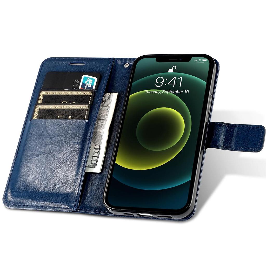 Crazy-Horse-Textur PU-Leder Handyhülle für Xiaomi 17T Pro, 17T Kartenfächer Bargeldfach Hülle