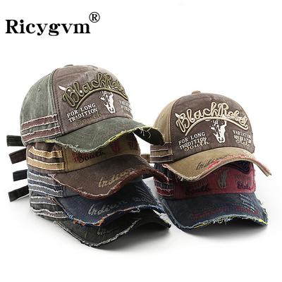 Letters Embroidery Baseball Caps For Women Men Fashion Retro Washed Cotton Snapback Hat Hip Hop Bull Head Print Trucker Dad Hats
