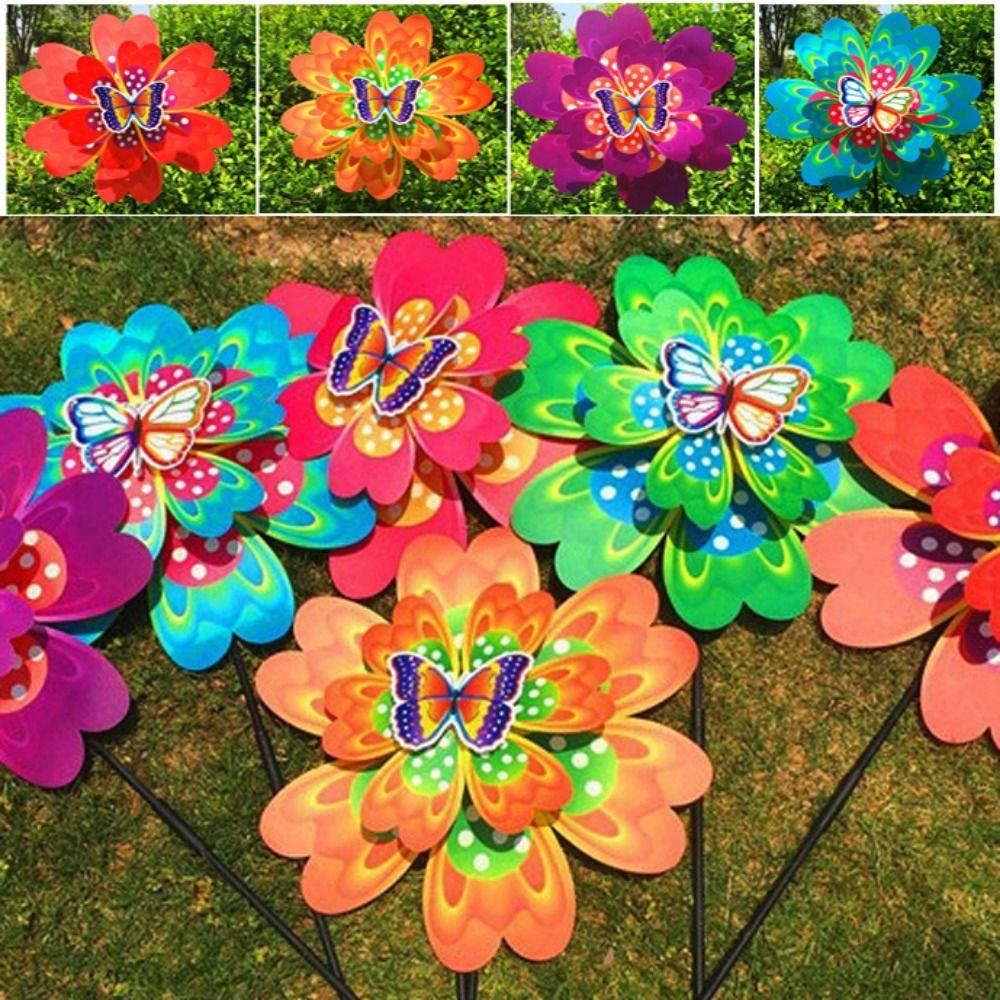 Multistyles Rotating Wind Spinner PVC Pinwheel Windmill  Outdoor Party Picnic Decor