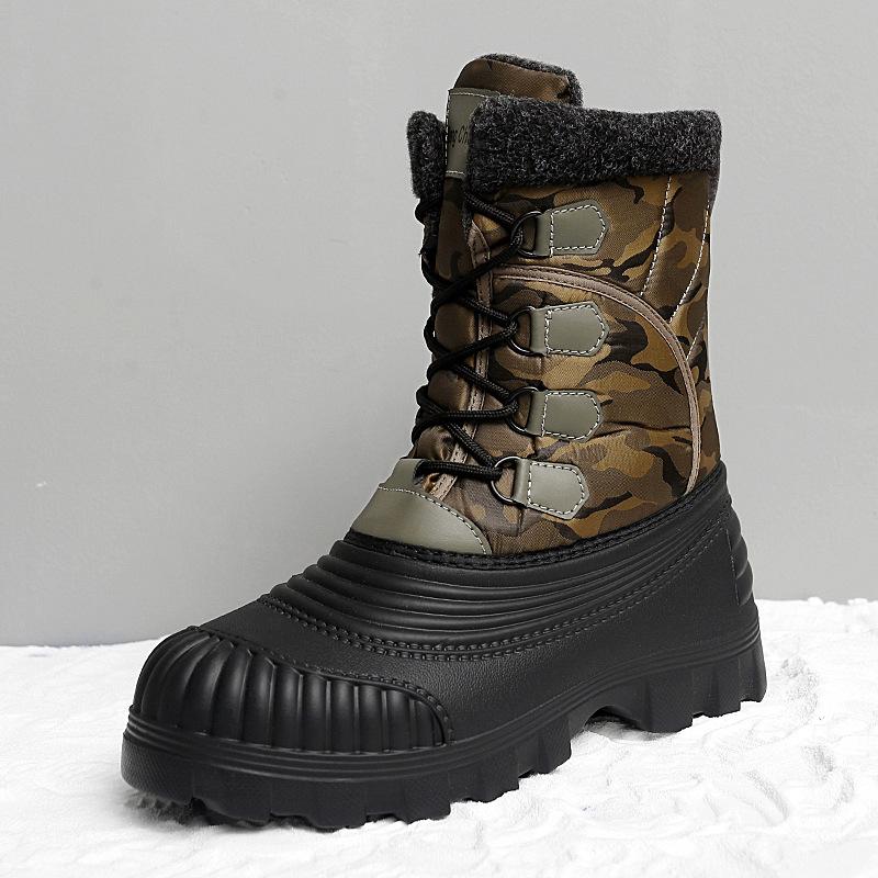 High Top Daily Outdoor Northeast Snow Boots Men's Outdoor Fleece Warm Thickened Cotton Boots Winter Martin Boots