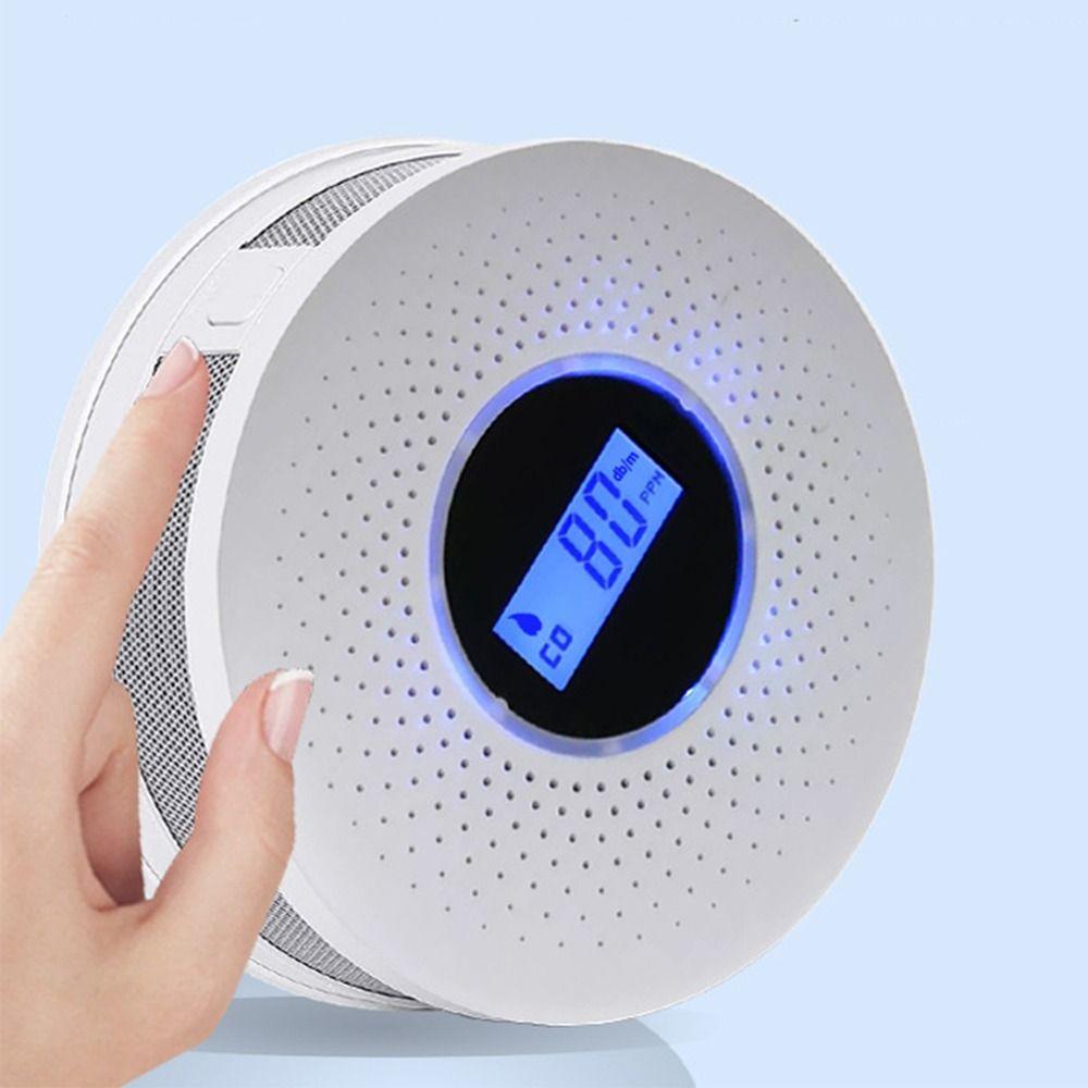 2 in 1 Carbon Monoxide Detector Portable CO Monitor Air Quality Monitor Smoke Alarm  Garage