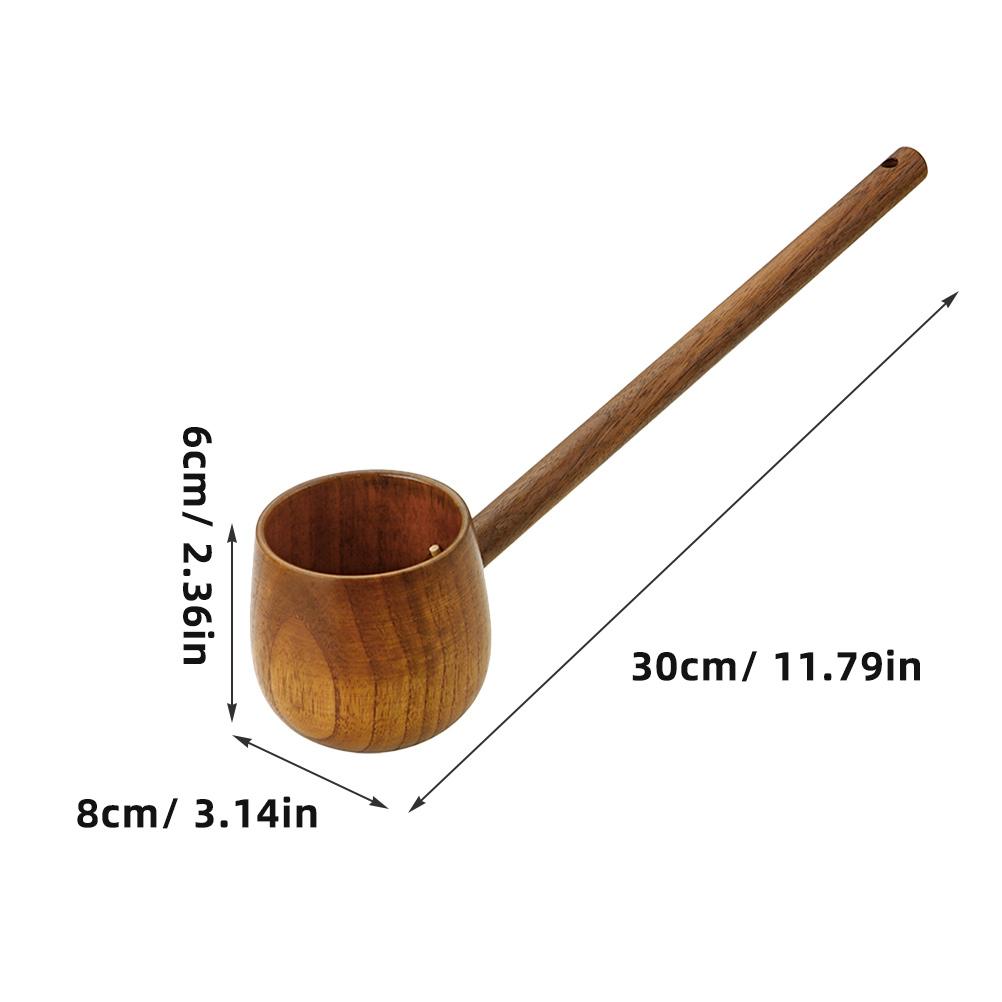 

Flowers Outdoors Water Ladle Wood Watering Spoon Long-Handled Scoop For Scooping Water In The Kitchen And Watering