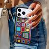 Granny Square Crochet Phone Case For iPhone 17 Air 14 15 13 12 Max Cover For Apple 14 15 16 16e 11 Pro Max Plus
