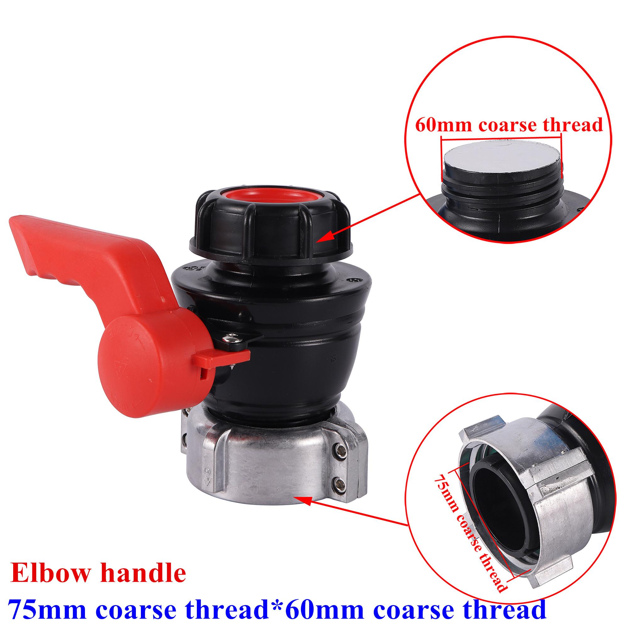 

Новий S75X60 З єднувач кульового крана з великою різьбою 75 мм Адаптер IBC Тонни Надміцний Адаптер IBC-контейнера з великою різьбою Кришка-клапан 1 шт.