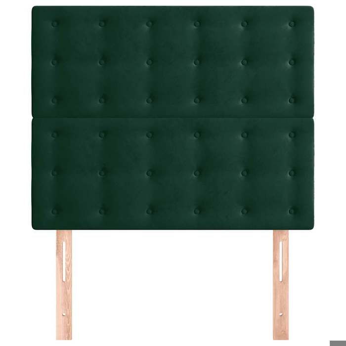 Tête de lit - Maison Exclusive - Velours vert foncé - 80x5x118/128 cm - Hauteur réglable