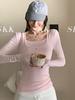Spring/Autumn Stylish Slim Fit Cotton Long-Sleeve Spicy Girl Two-Piece T-shirt