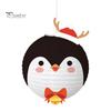 Birthday Party Decorative Props Christmas Paper Lantern, Cute Gingerbread Man Snowman Elk Pattern Ceiling Hanging Mexican Inspired Ornaments