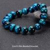 Minimalist Blue Tiger Eye Stone Beaded Bracelet Natural Stone Round Beads Bracelet For Daily Decoration