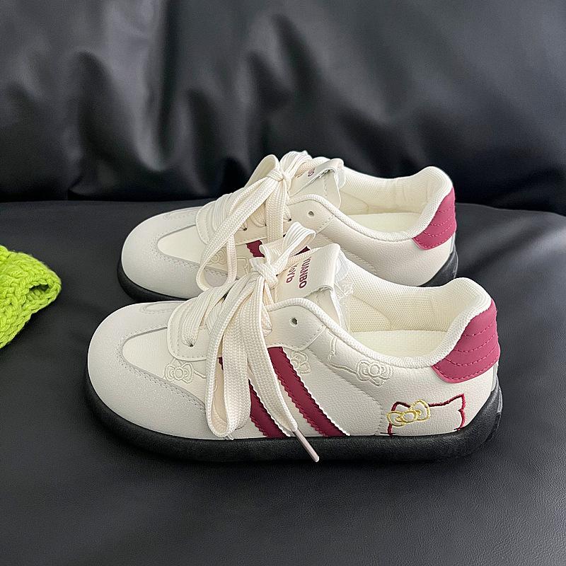 Little White Shoes Cream Flat Bread Shoes Women Ugly Cute Breathable Autumn New Chic Student Korean Canvas Shoes Big Head