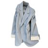Blue Fashion Korean Style Women's Suit Jacket - 2025 Spring/Autumn Casual Street Style
