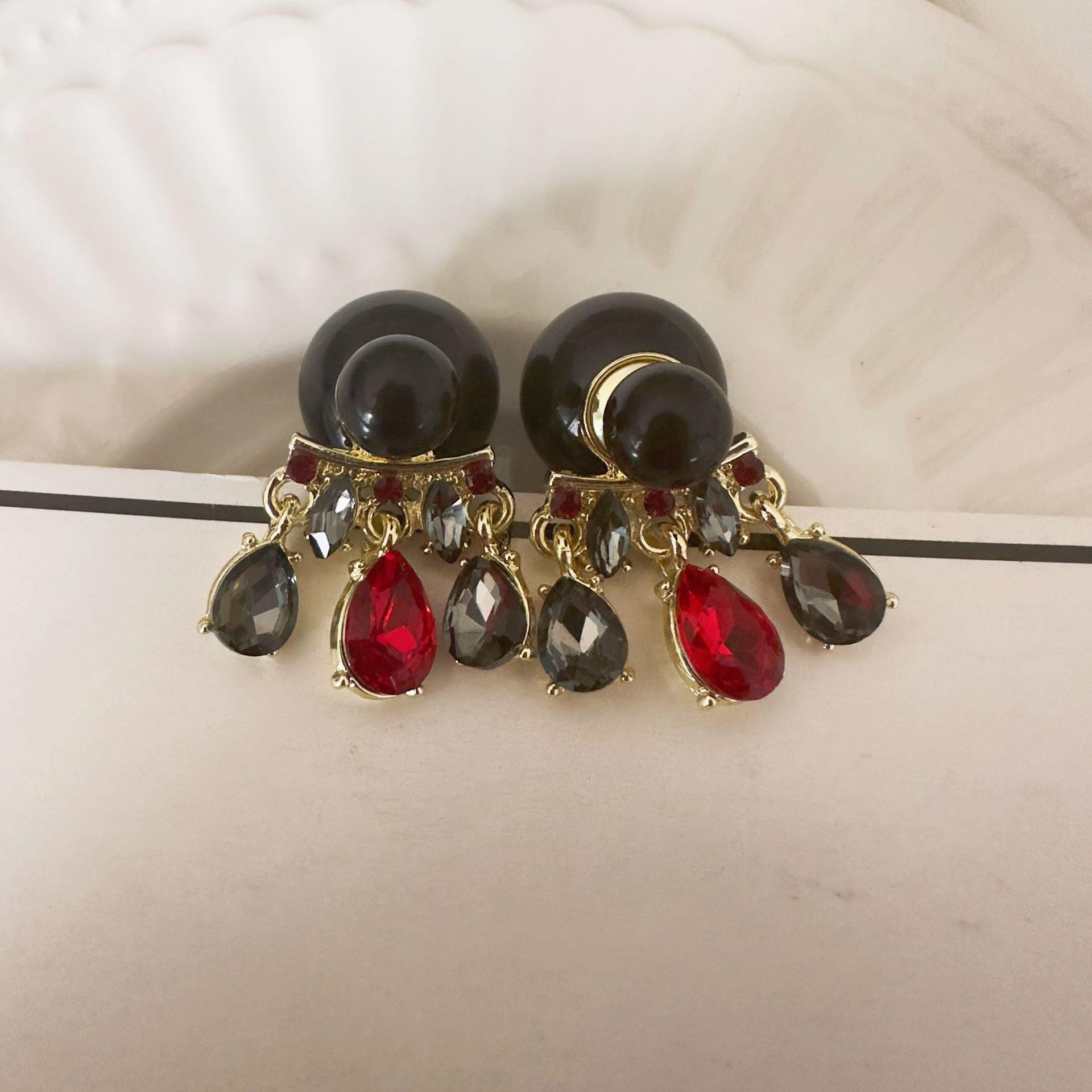 

Элегантные двусторонние серьги-кисточки с жемчугом и кристаллами для женщин, 2024