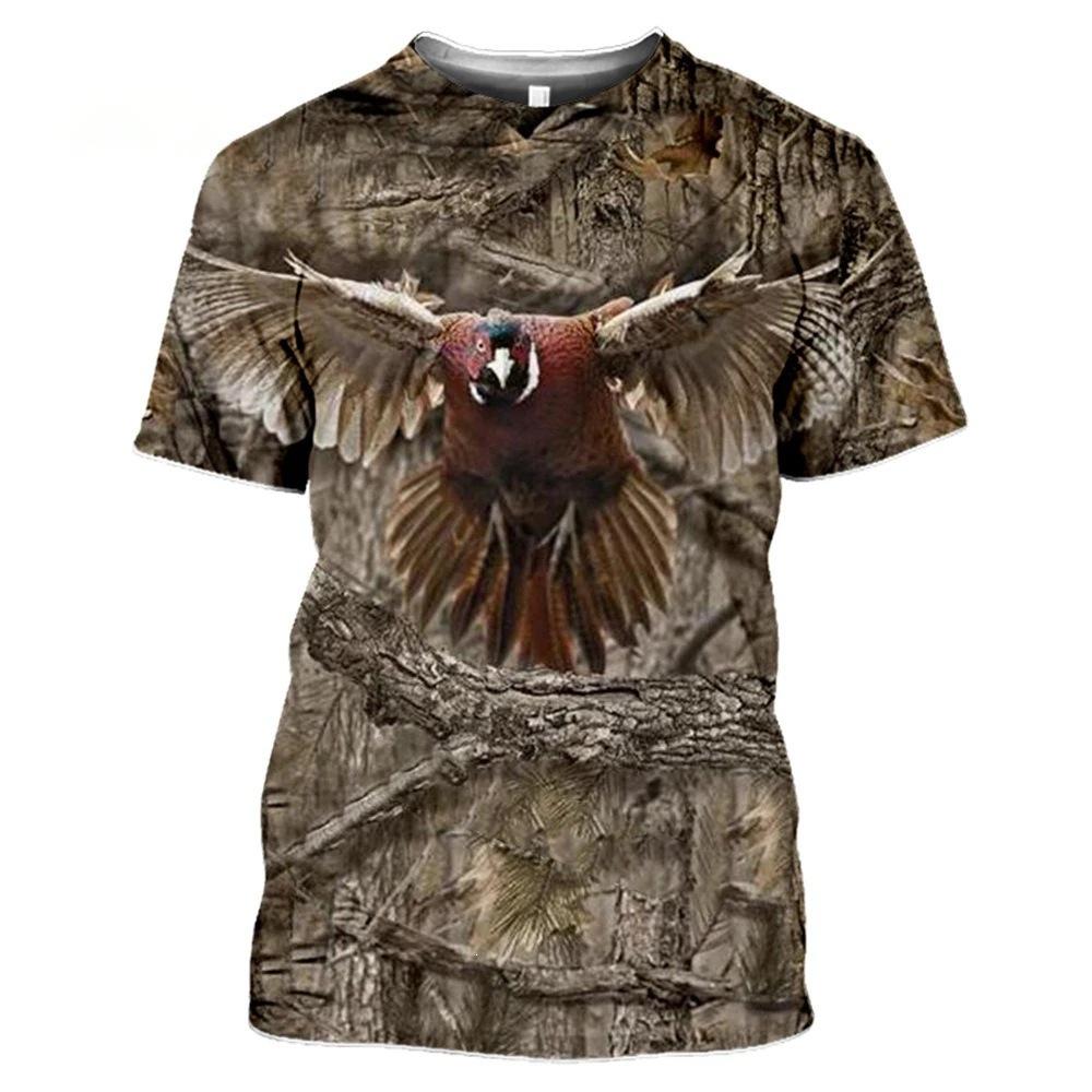 Spring/Summer Cross-border European and American Outdoor Jungle Camouflage Animal T-shirts for men and women, sports casual short-sleeve for students