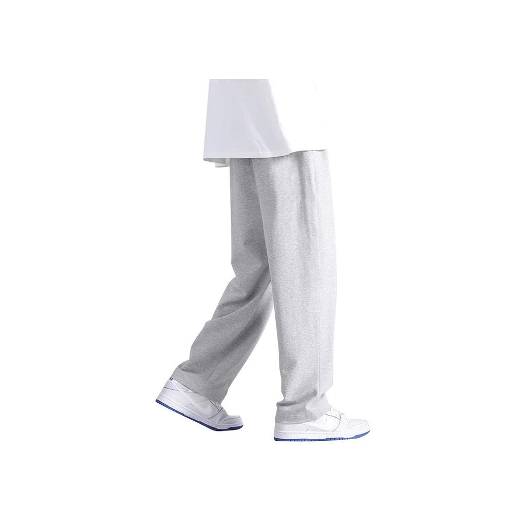 Li Ning Logo Breathable Comfortable Student Versatile Casual Lace-Up Straight-Leg Sports Pants Unisex Pants AWDU24-1