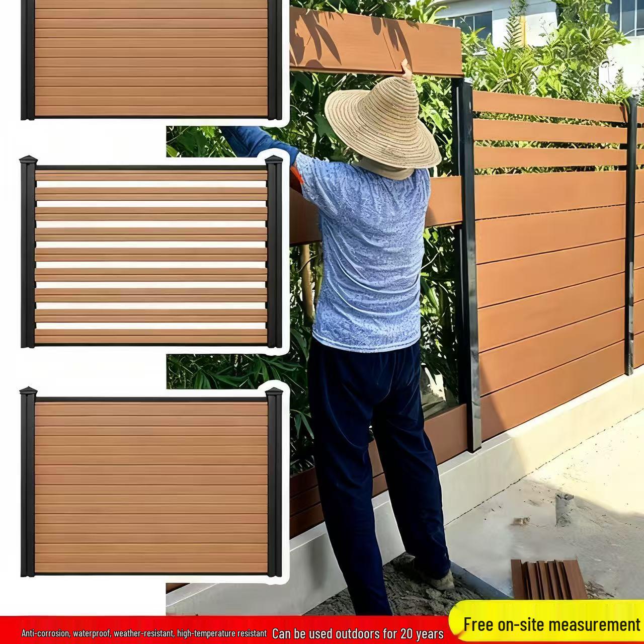 Уличный забор из ДПК: Солнцезащитный, Водонепроницаемый, Антикоррозийный Деревянный для Установки в Саду и Дворе Frosted Style - WPC Fence