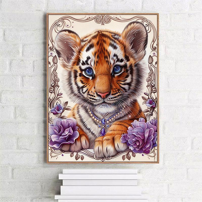 5d DIY Diamant Malerei Kreuzstich Tier Little Tiger Diamant Stickerei Mosaik voller Runde Bohrer Home Decor