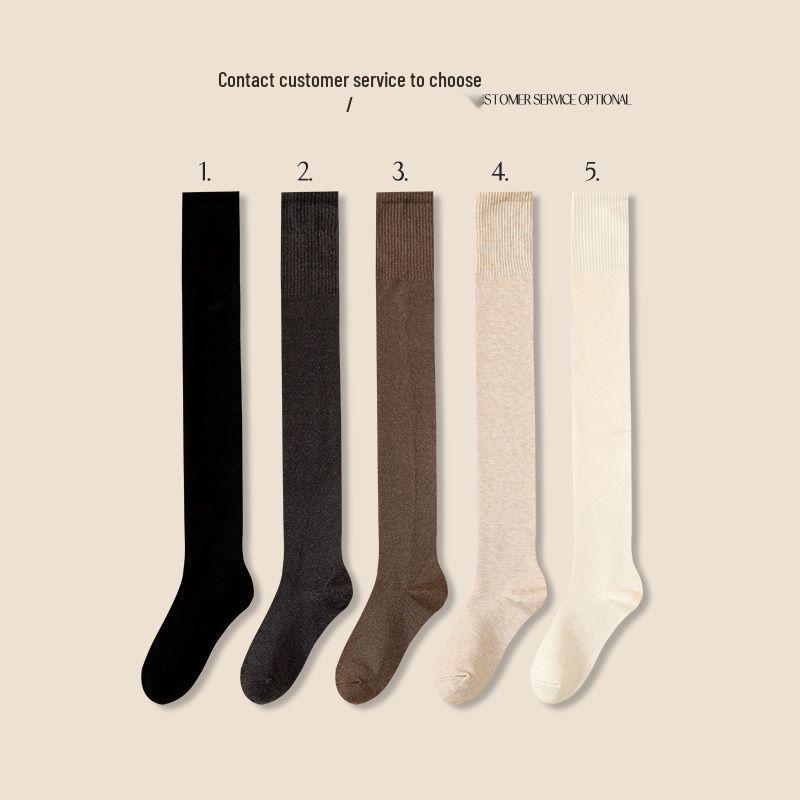 

Очень толстые флисовые шерстяные носки выше колена для осени/зимы - Нескользящие длинные гетры в японском JK стиле One Size for Women