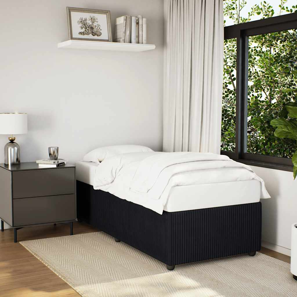 Black Bed Frame 35.4 x74.8  Velvet