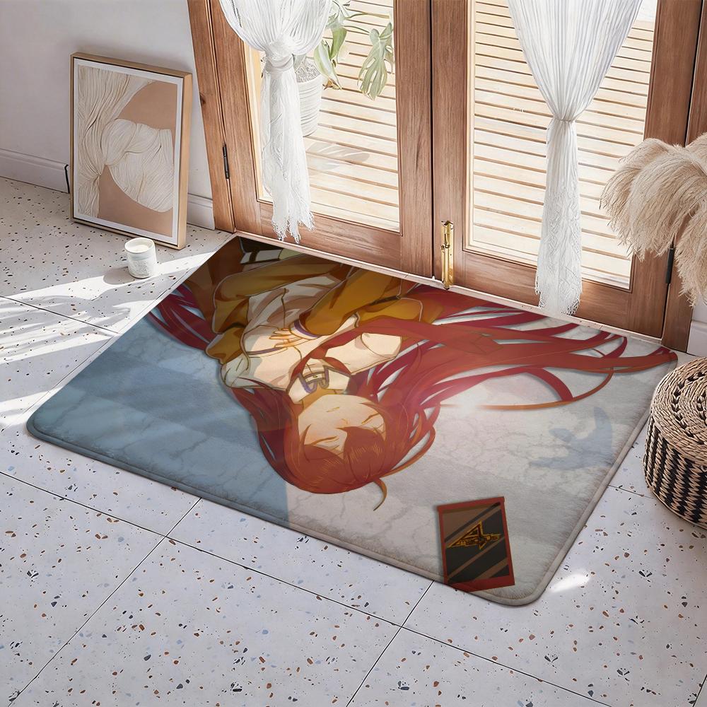 Anime S Steins;Gate Floor Mat Eco Flannel Doormat Non Slip Odorless Indoor Floor Rug Soft Short Plush Home Mat