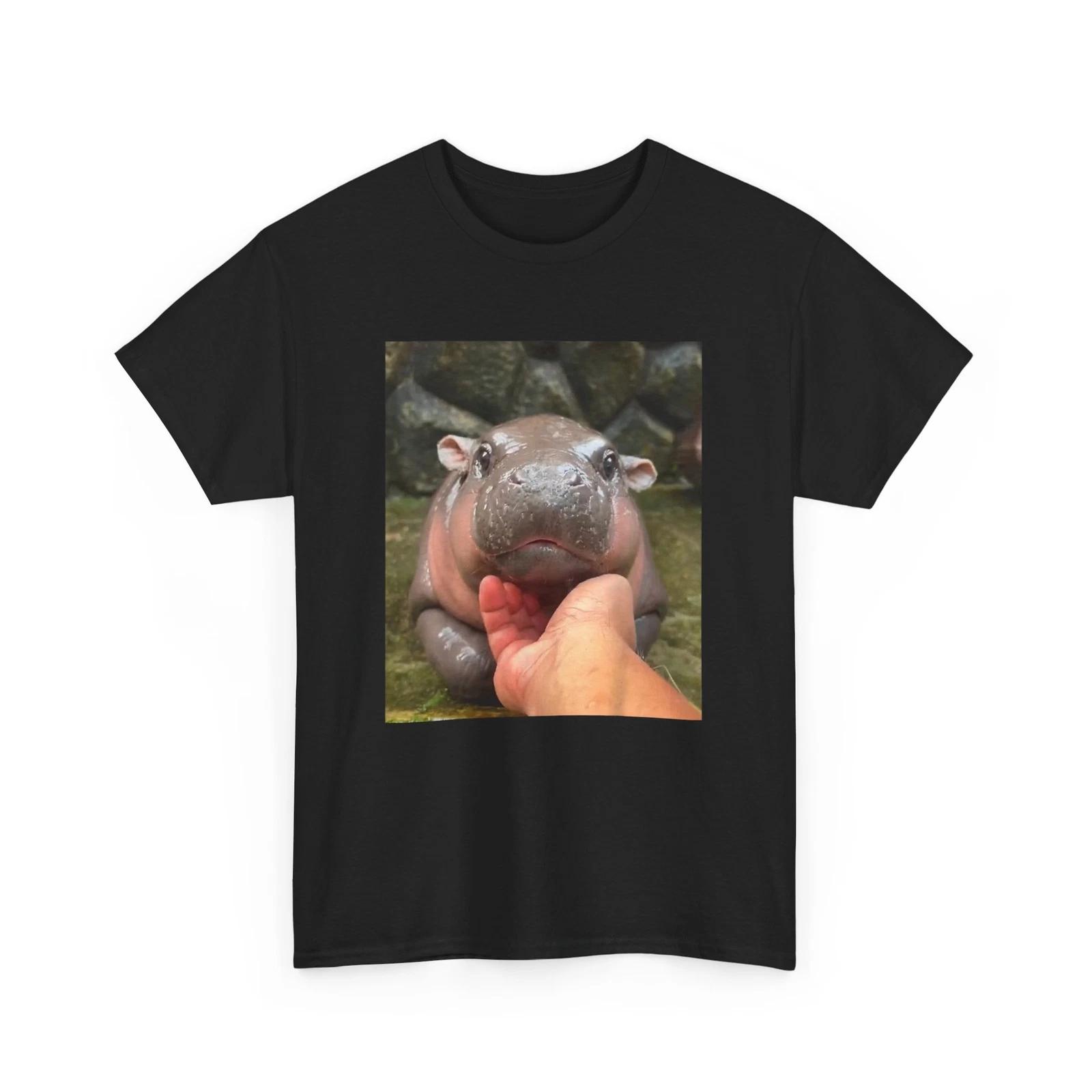 Moo Deng Bouncy Pig In Thai Picture The Cute Baby Hippo T-Shirt 3XL