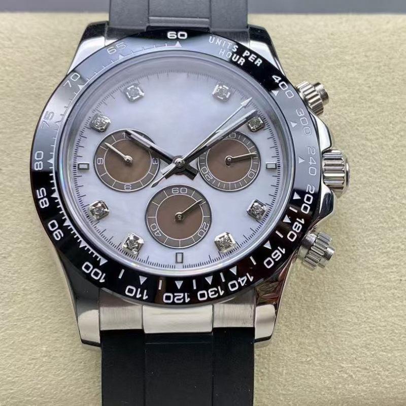Rolex Daytona 40mm Diamond-Inlaid Multifunctional Automatic Mechanical Men's Watch.