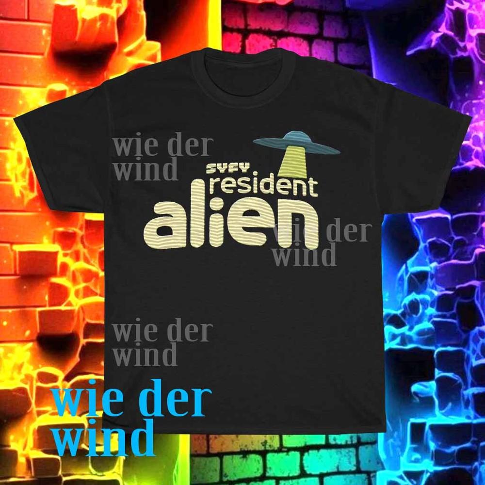

New Resident Alien UFO 2 logo Men s T-shirt funny size S to 5XL 3XL