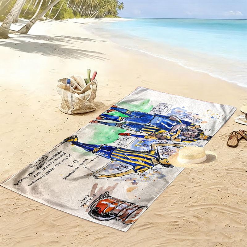 Boca Print Strandtuch, Großes Weiches Schnelltrocknendes Handtuch für Strand Camping Schwimmen