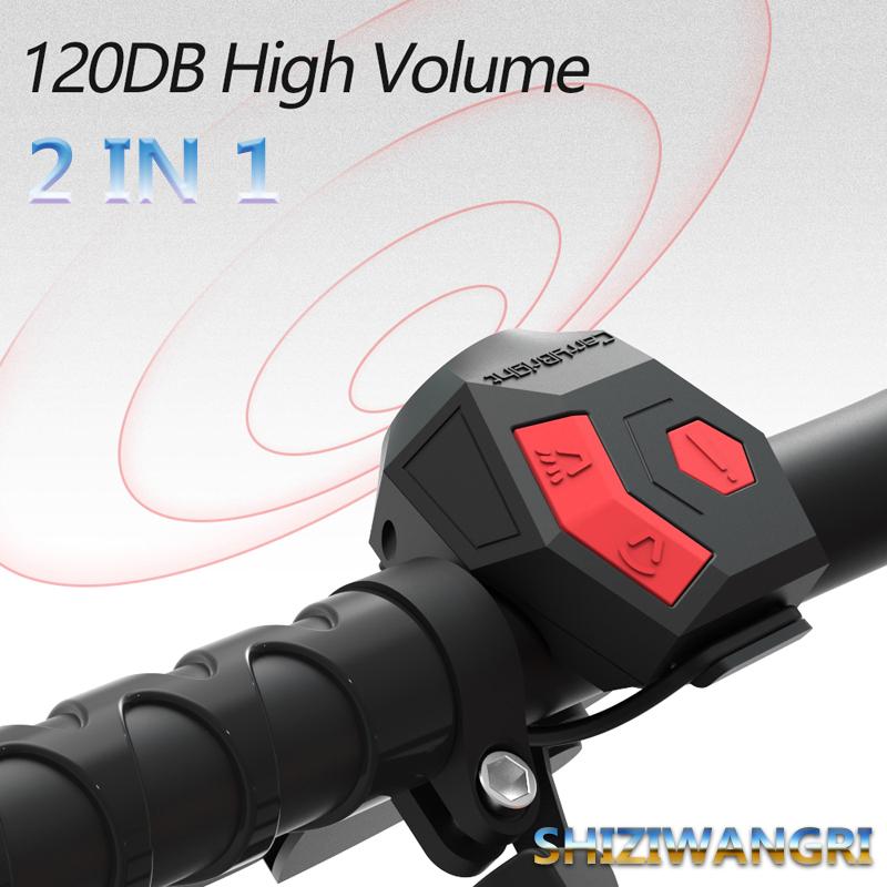 

Электрический велосипедный рожок 120 дБ, громкий велосипедный звонок, электрический звонок с предупредительным звуковым аккумулятором для скутеров, аксессуары для велосипеда