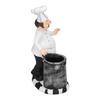 Chef Shape Figurine Statue Craft Decoration Ornament for Living Room Kitchen Restaurant