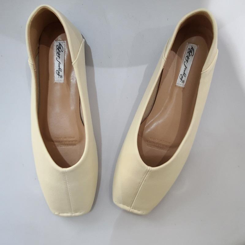 

Нишевые туфли-одинарки с квадратным носком и мягкой подошвой, женские туфли феи для бабушки с квадратным носком, туфли Дуду, маленькие кожаные туфли 40