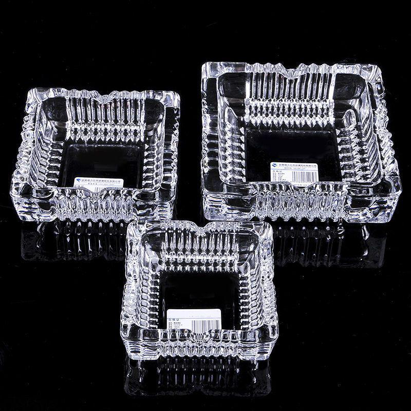 Buy One Get Two: Large Crystal Glass Ashtray for Home, Bedside, or Bar