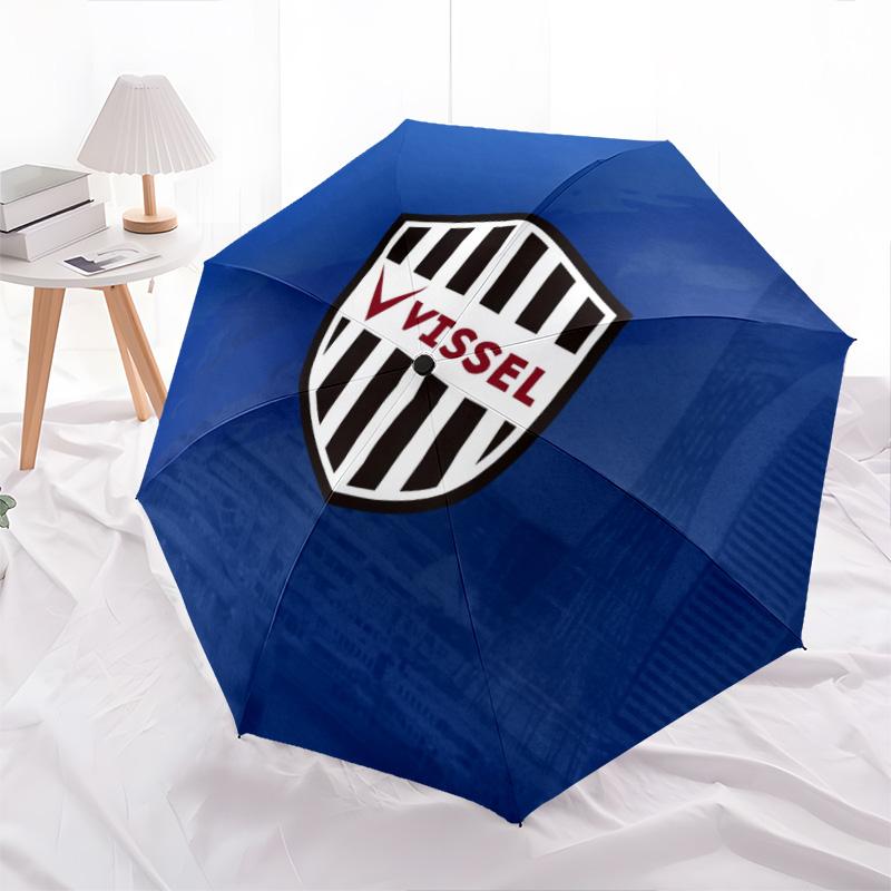 Узор Vissel Kobe, автоматический складной зонт, портативная и складная конструкция, 8 спиц, рождественский или день рождения подарок.