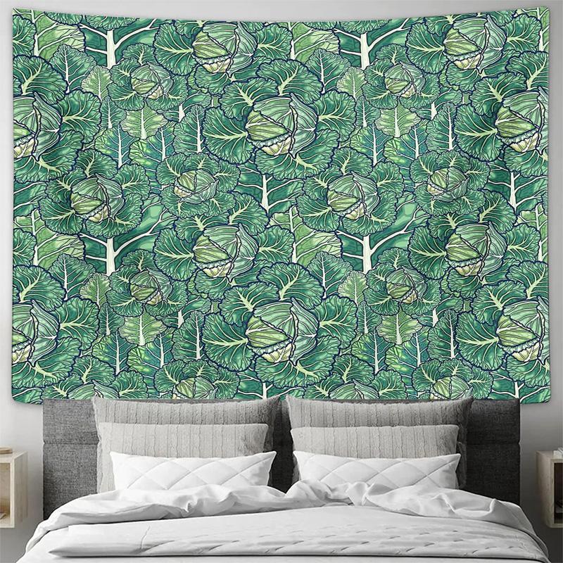 Botanical Tapestry Forest Green Wall Hanging Nature Landscape Home Decor Room Divider Backdrop Picnic Blanket Large Wall Art