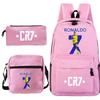 Cartable grande capacité avec bandoulière; set de trousse à crayons trois pièces pour étudiant