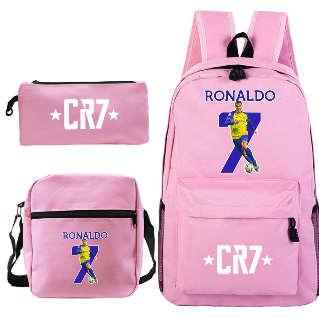 Cartable grande capacité avec bandoulière; set de trousse à crayons trois pièces pour étudiant