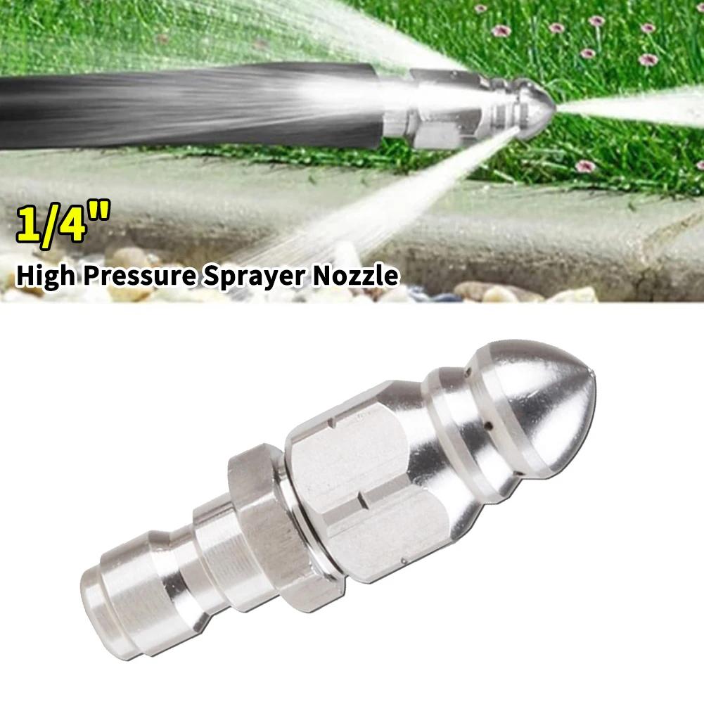 1 Front 6 Back Spray Pattern High Pressure Washer Nozzles 1/4" Quick Plug Sewer and Sewage Hose Nozzle  Accessories 5000psi