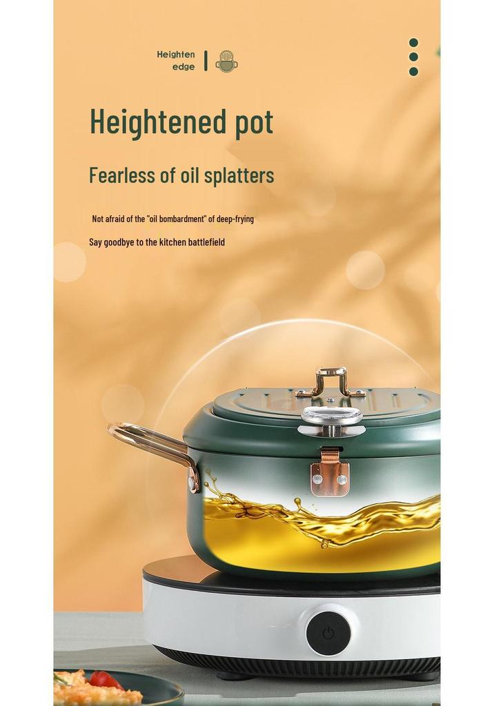 Tempura Frying Pot: Oil-Saving, Temperature-Controlled Mini Deep Fryer