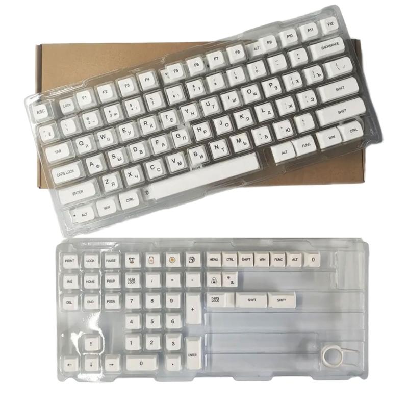 

120Keys Keycaps XDA Sublimations Minimalist White Keycap for Mechanical Keyboards Russian Korean English Japanese