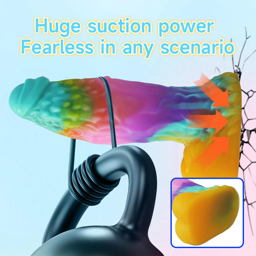 Realistic Dildo with Unique Textured Design - Powerful Suction Cup for Hands-Free Use - Perfect for Solo Play of Men and Women