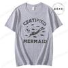 Certified Mermaid Shirt, Funny Scuba Diving Gift,Diving Instructor Tee, Swimmer Tops, Underwater Sport Tee Shirts, Short Sleeve